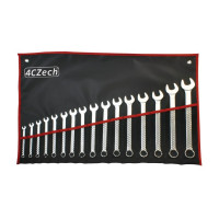 Gyűrűs-villáskulcs készlet Cr-V 16-részes 8-24mm