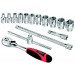 1/4" 15 részes dugókulcs készlet 4-14 mm