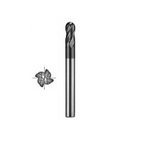 Keményfém 4-élű gömbvégű maró TiAlN - 14x56 mm